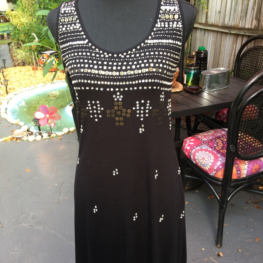 Zen Knits black Tank Top Dress Sz XS